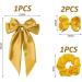 1 Piece of Long Streamer Hairpin With 1 Hair Ring and 2 Ribbon Hair Clips Bow Hair Accessories Solid Color French Hair Clips Birthday Party Accessories Simple and Versatile Hairpin (Yellow) - Buy Online on GoSupps.com