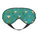 Cute Cactus and Skull of Bull Print Ultra-Soft Light-Blocking Eye Mask for Optimal Comfort and Restful Sleep