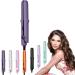 Gadgetcab Curling Iron Gadgetcab Mini Curling Iron Small Travel Curling Iron 2-in-1 Mini Curling Wand & Flat Iron Hair Straightener Portable Travel Curling For All Hair Types (Deep Purple)