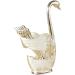 Pomurom Spoon and Fork Holder Set | Elegant Swan Alloy Cutlery Accessories | 7-Piece Silver & White Utensil Set for Special Occasions & Everyday Use - Buy Online on GoSupps.com