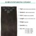 Doores Clip In Extensions - 24 Inch Real Human Hair - Dark Brown 60cm 120g 7 Pieces - Thick Remy Hair Extensions for Natural Look - Buy Online on GoSupps.com