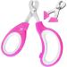 BeautyHunt Cat Nail Clippers Pet Claw Trimmers Scissors for Small Animals Kittens Puppy Rabbits Birds Tiny Dogs Gerbils and Hamsters | Stainless Steel Small Breeds-10cm Pink