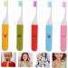 Solustre 5-Pack Hard Bristle Travel Toothbrushes for Adults & Kids - Compact & Foldable Mini Toothbrushes for Camping & On-the-Go - Buy Online on GoSupps.com