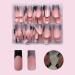 Ruarby 360x False Nails Full Cover Stick on Nails French Black Tip Press On Nails Artificial Nails Long False Nails for Women - Buy Online on GoSupps.com