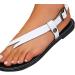 Women's Flat Slide Sandals - Open Toe Bunion Corrector with Adjustable Buckle | Summer Casual Beach Shoes for Big Toe Bone Correction & Arch Support - Size 7 White - Buy Online on GoSupps.com