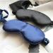Satin Silk Sleeping Eye Mask with Double-Layer Filling and Elastic Strap - Black - Buy Online on GoSupps.com