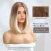 Esmee Short Straight Blonde Bob Wig for Women - 14 Ombre Synthetic Hair with Brown Roots for Cosplay and Parties - Buy Online on GoSupps.com
