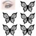 Butterfly Eyeliner Stencil Butterfly Eyeliner Stamp Eyeliner Stencils for Eyes Wing Reusable and Flexible Eyeliner Stamp Tool for Winged Look Eyeliner Applicators Shaper Tool (5Pcs)