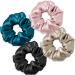 Mommesilk Super soft silk hair tie hair rings hair straps set made of 100% silk packaging reus (one size 4 pieces) 1 piece (4 Pack) 4 pieces