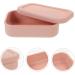 ETHZZLE Sealed Silicone Soap Dish Travel Soap Case Toilet Soap Holder Travel Bar Soap Container Soap Storage Holder Washing Soap Holder Square Student Pink Storage Rack Silica Gel Pink 15.00X9.85X4.30CM - Buy Online on GoSupps.com