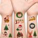 Hohamn Glitter Christmas Temporary Tattoos for Kids  12 Sheets Glitter Christmas Holiday Tattoos for Boys Girls Xmas Party Gifts Crafts Decoration
