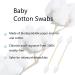 480pc Safety Bamboo Cotton Swabs with Large Tips for Newborns, Kids & Children - Buy Online on GoSupps.com