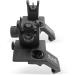 AYIN Tactical Flip Up Iron Sights Set - Rapid Transition Front and Rear Backup Sights - Picatinny/Weaver Rail, 45 Degree Offset - Buy Online on GoSupps.com