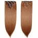 S-noilite 17-26 Inches(43-66cm) 8pcs Long Full Head Clip In Hair Extensions Extension Sexy Lady Fashion Choice 60 Colours (23 Inches-Straight Light Auburn) Light Auburn 23 Inch