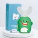 Kids Sonic Electric Toothbrush U Shaped Automatic Timer IPX7 Waterproof 5 Modes 360 Oral Cleaning Teeth Whitening Gums Massage Replaceable Soft Cartoon Modeling Design for Child 7-15 (Green Dinosaur)
