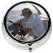 Fishing Rod Round Pill Box | 3 Compartment Mini Decorative Travel Organizer for Vitamins & Medications - Buy Online on GoSupps.com