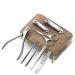 BANDKIT Than Ever Stainless Steel Nail Clipper Pedicure Set with Scissor Tweezer Professional PU Cover Manicure Tools(Option A)