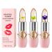 3 Packs Flower Jelly Lippenstift Set Magic Temperature Color Change Lip Balings Long -lasting moisturizer Aloe Vera Flower Jelly Lipstift MakeUp Set (3PCS SET B)