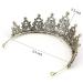 CURASA Baroque Black Crystal Princess Crown for Women - Vintage Queen of Hearts Tiara for Wedding, Birthday, Prom, Halloween Party - Buy Online on GoSupps.com