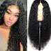 Suszian lace front real hair wig with baby hair for black women black women wigs deep curly wig long curly hair adjustable with pony black wave wig