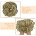 OMGREAT 2PCS Thick Updo Messy Hair Buns Curly Wavy Ponytail Extensions Ash Blonde Mix Bleach Blonde - Buy Online on GoSupps.com