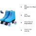 XUDREZ Double Row Roller Skates Adjustable Leather High-top - Blue Flash, Women's 12 / Men's 10.5 - Buy Online on GoSupps.com
