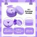 Travel Silicone Makeup Containers Set - 3pcs Purple Refillable Empty Cream Jars with Sealed Lids, Spoon - Leakproof Toiletries & Trinkets Organizer - Buy Online on GoSupps.com