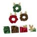 minkissy Christmas Hair Rope Hair Ropes Bobbles Elastic Hair Bands Christmas Hair Bands Antler Hair Band Christmas Hair Bobble Hair Bobbles Ponytail Holder Hair Ring Tie Miss Elk Fabric