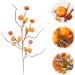 HOMSFOU 12 Pcs Artificial Pumpkin Branch Maple Leaf Branch Pumpkin Berry Picks Thanksgiving Pumpkin Branch Fall Pumpkin Picks Halloween Pumpkin Branch Autumn Foam Artificial Flower - Buy Online on GoSupps.com