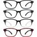 ACWOO Blue Light Filter Glasses 4-Set | Anti Blue Light Vintage PC Gaming Glasses for Men & Women - Transparent Leopard Blue Black - Buy Online on GoSupps.com