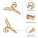 Buy Slipproof Big Hair Clips for Thick & Thin Hair - 5 Pack Metal Hair Claws for Women - Buy Online on GoSupps.com