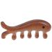 Beaupretty Fish Shape Massage Comb for Men - Gua Sha Wooden Comb for Curly Hair - Golden Sandalwood Wide Tooth Hair Stick - Buy Online on GoSupps.com