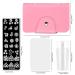 Cozlly 12 PCs DIY Nail Art Set - Stamping Plates & Stencils for Perfect Manicure - Transparent Stamp & Scraper Included - International Shipping Available - Buy Online on GoSupps.com
