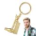 Scissor Comb Pendant Keychain Scissor Comb Pendant Keychain Hairdressing Hair Dryer Stylish Pendant For Salon Graduation Gold