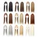 Women's 22 Long Straight Clip-In Synthetic Hair Extensions with Bangs - Thinning Hair Solution in 613# Golden Blonde - International Shipping - Buy Online on GoSupps.com
