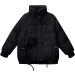 oelaio Womens Winter Quilted Coats 2023 Long Sleeve Full Zip Puffer Jacket Cute Warm Puffy Bubble Coats with Pockets Black#14 Large - Buy Online on GoSupps.com