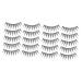 MAGICLULU 20 Pairs Fake Eyelashes Reusable Black Eyelashes Natural Lashes False Eyelashes Lashes Natural Look Short Fake Lashes Natural Soft Light Fake Lash Mango Fiber Set Slim
