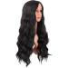 MapofBeauty 28 Inch/70 cm Long Wavy Middle Part with No Bangs Synthetic Fiber Curly Fashion Women Party Cosplay Wig (Black) - Buy Online on GoSupps.com