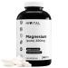 Pure Magnesium 200mg obtained from Magnesium Citrate. 240 vegan tablets 8 months of treatment. Improves muscle function and nervous system reduces fatigue and cramps