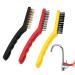 Shakven Steel Wire Brush Grease Cleaner Brush - Deep Cleaning Wire Brush Set Nylon Brush Hard Bristles Brush Scrubber with Ergonomic Handle Grip for Rust Dirt Paint - Buy Online on GoSupps.com