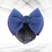 Bowknot Snood Net Barrette Hair Clip Bow Bun Cover Elastic Women Lady Hair Accessories Decor (Dark Blue) - Buy Online on GoSupps.com