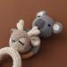 Kcnsieou Baby Teether - Safe Wooden Toy for Stroller Crib & Pacifier | Crochet Rattle Teething Ring - Buy Online on GoSupps.com