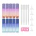 10ml Roll On Bottle Set 10Pcs Gradient Glass Rolling Bottles with 5 Funnels 5 Droppers 1 Opener Roller Bottles Vials for Essential Oil Perfume Lip Balms 21Pack Purple Orange & Blue Purple Orange Gradient Blue Gradient