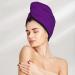 Buy Hair Towel Wrap - Quick Drying Towel Turban with Button (Purple) - Best Hair Drying Solution for Fast Results - Buy Online on GoSupps.com