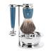 MÜHLE RYTMO 4-piece Pure Badger Double Edge Safety Razor (Closed Comb) Shaving Set For Men - Perfect for Every Day Use, Barbershop Quality Close Smooth Shave Petrol Blue - New