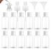 RECCISOKZ 12 Pack Clear travel bottle Empty travel tank bottle for Shampoo Conditioner Lotion toilet items travel set travel gadgets travel sizes cosmetics (30ml)