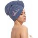 2-Piece Microfiber Hair Turban Set | Soft Absorbent Quick-Drying Hair Wrap for Curls - Ideal for Wet Hair - Buy Online on GoSupps.com