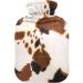1L Animal Fur Hot Water Bottle - Black & Brown Texture for Neck & Shoulder Pain Relief | Heat & Cold Therapy - Buy Online on GoSupps.com
