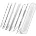 7-Pack Ingrown Toenail Tool Toenail File and Lifters Professional Surgical Stainless Steel Ingrown Toenail Tool- Safe Nail Cleaning Treatment Pedicure Tools Kit Under true color