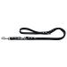 Hunter Basic Adjustable Guide for Dogs coated split leather synthetic leather weather -resistant 1.8/200 cm black black width: 1.8 cm length: 200 cm